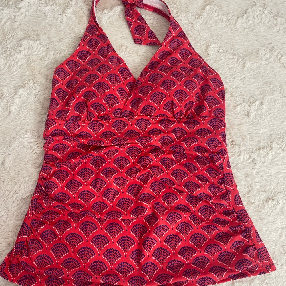 L.L. Bean Red and Blue Patterned Garment